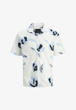 Camisa m/c resort con estampado flores grandes Jack & Jones Chambray Blue
