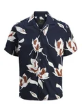 Camisa m/c resort con estampado flores grandes Jack & Jones Night Sky