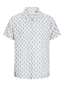 Camisa m/c resort con estampado geométrico Jack & Jones Cerulean
