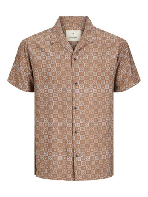 Camisa m/c resort con estampado geométrico Jack & Jones Chesnut