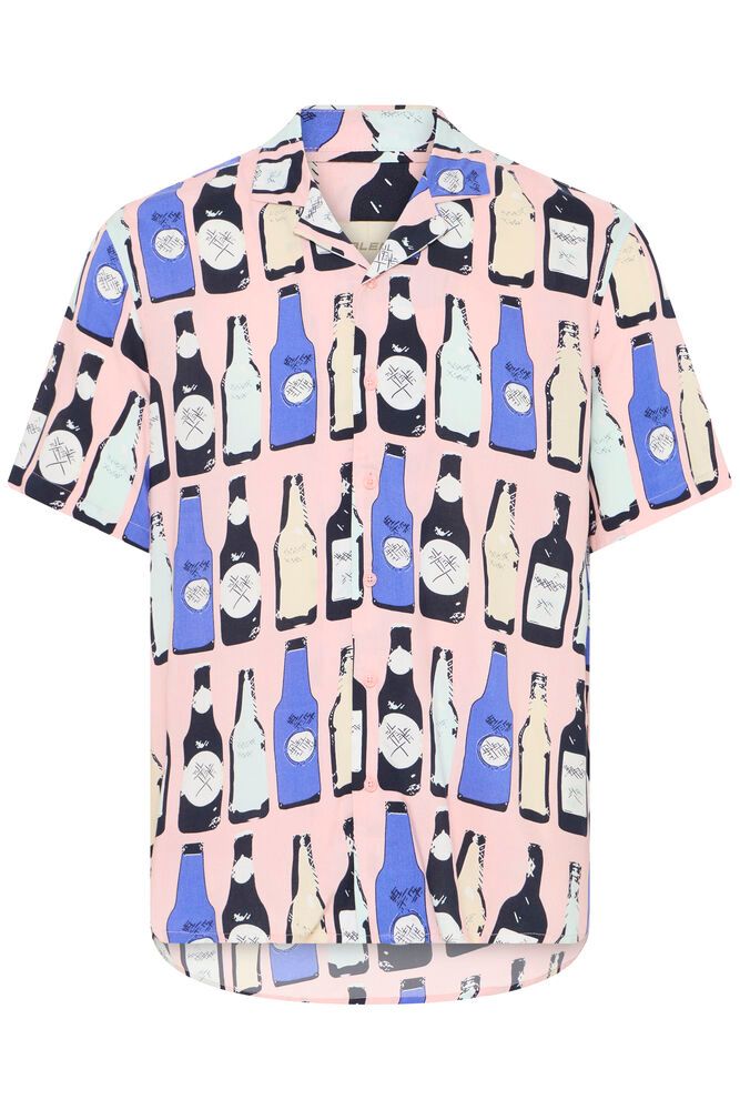 Camisa m/c viscosa con estampado botellas Blend Of America Rose 4XL