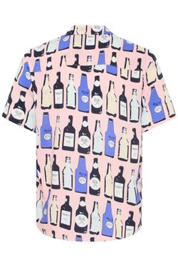 Camisa m/c viscosa con estampado botellas Blend Of America Rose