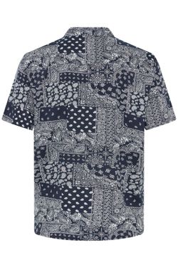 Camisa m/c viscosa con estampado cachemir monocolor Blend Of America Navy