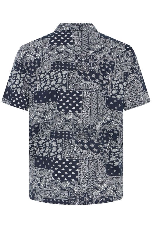 Camisa m/c viscosa con estampado cachemir monocolor Blend Of America Navy