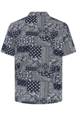 Camisa m/c viscosa con estampado cachemir monocolor Blend Of America Navy