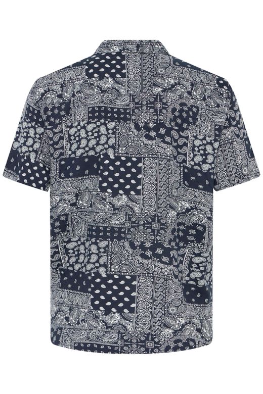 Camisa m/c viscosa con estampado cachemir monocolor Blend Of America Navy