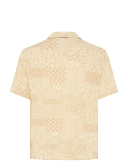 Camisa m/c viscosa con estampado cachemir monocolor Blend Of America Sand