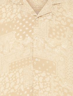 Camisa m/c viscosa con estampado cachemir monocolor Blend Of America Sand