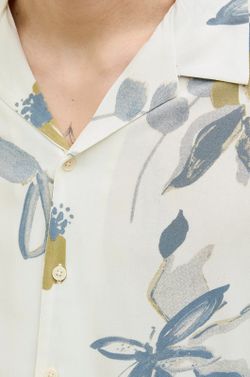Camisa m/c viscosa con estampado floral Jack & Jones Cloud Dancer