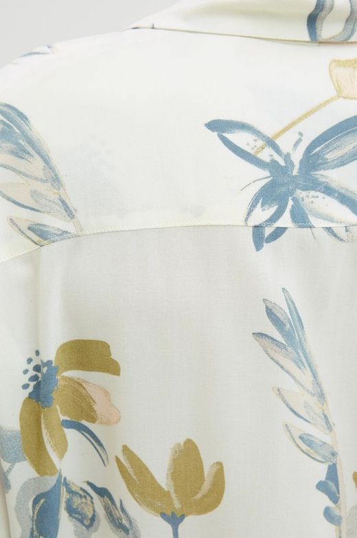 Camisa m/c viscosa con estampado floral Jack & Jones Cloud Dancer