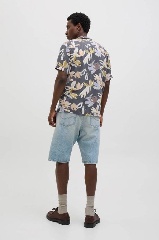 Camisa m/c viscosa con estampado floral Jack & Jones Iron Gate