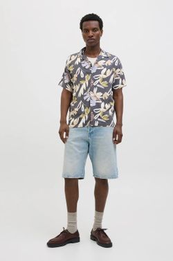 Camisa m/c viscosa con estampado floral Jack & Jones Iron Gate