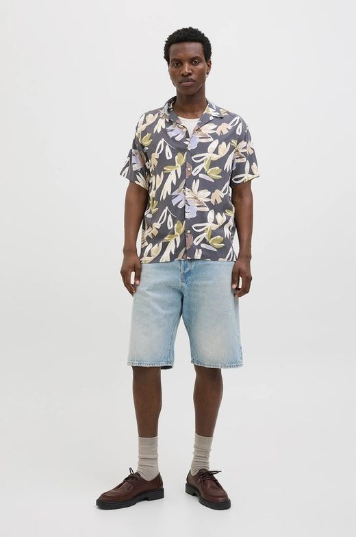 Camisa m/c viscosa con estampado floral Jack & Jones Iron Gate