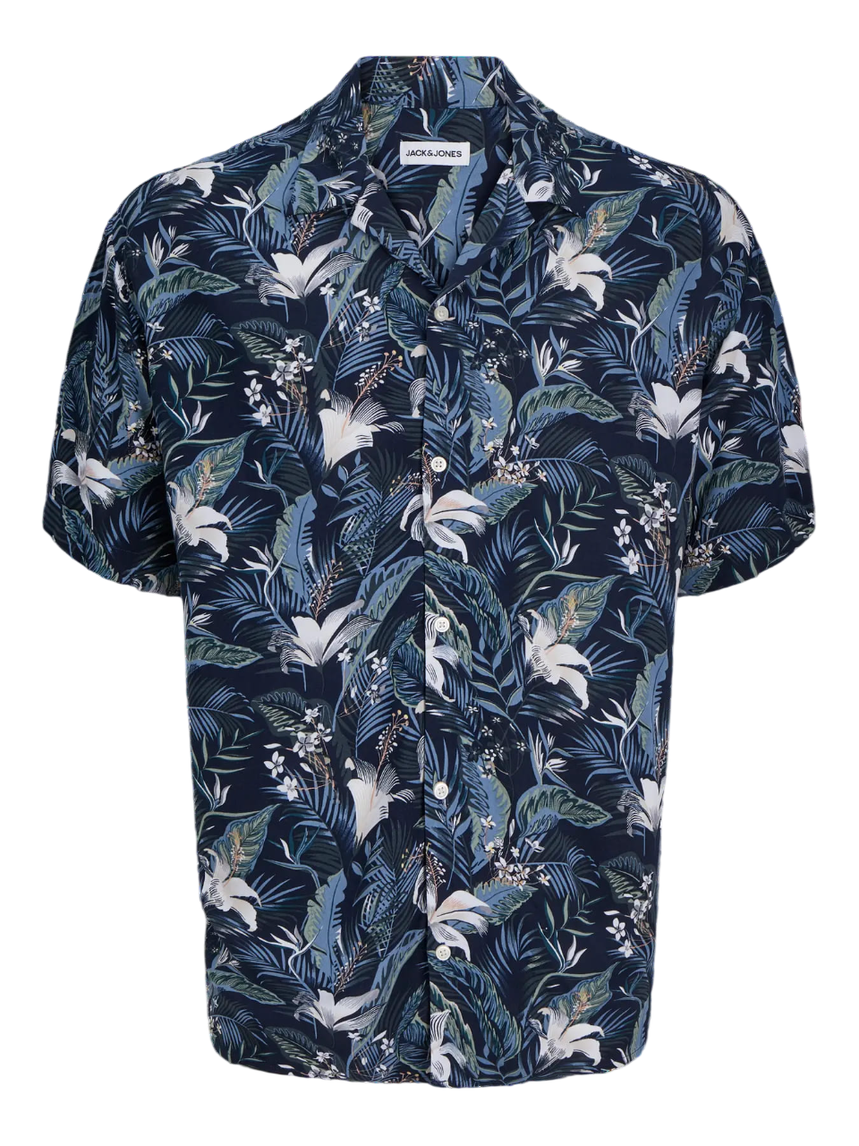 Camisa m/c viscosa con estampado floral multicolor Jack & Jones Sky Captain 4XL