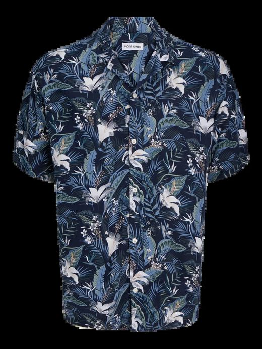 Camisa m/c viscosa con estampado floral multicolor Jack & Jones Sky Captain