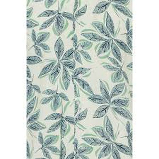 Camisa m/c viscosa con estampado hojas Blend Of America Oyster Mushroom