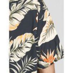 Camisa m/c viscosa con estampado tropical Jack & Jones Black