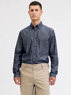 Camisa m/l chambray Jack & Jones Blue Denim