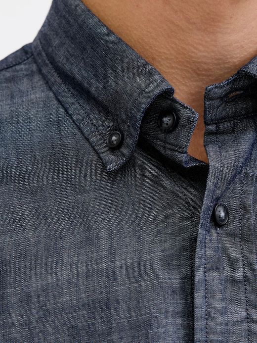 Camisa m/l chambray Jack & Jones Blue Denim