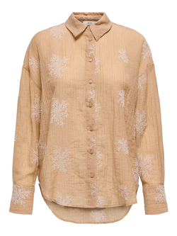 Camisa m/l con bordado Jdy Latte