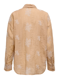 Camisa m/l con bordado Jdy Latte