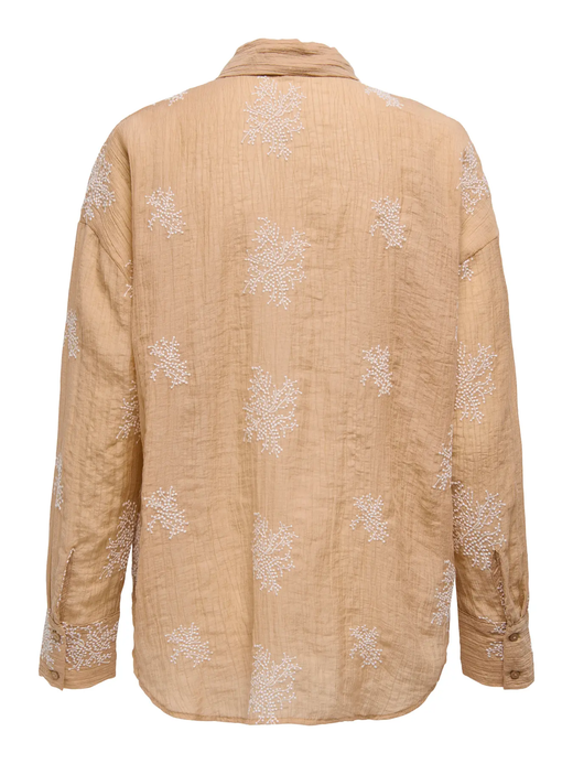 Camisa m/l con bordado Jdy Latte