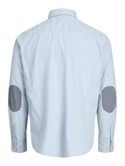 Camisa m/l con coderas contrastadas Jack & Jones Cashmere Blue