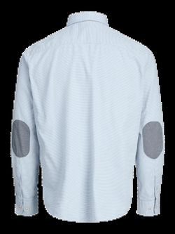 Camisa m/l con coderas contrastadas Jack & Jones Cashmere Blue
