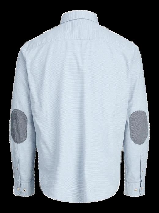 Camisa m/l con coderas contrastadas Jack & Jones Cashmere Blue