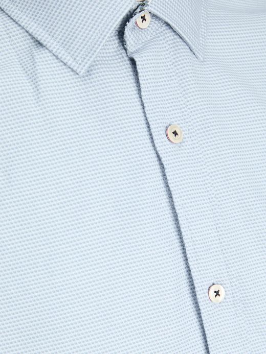Camisa m/l con coderas contrastadas Jack & Jones Cashmere Blue