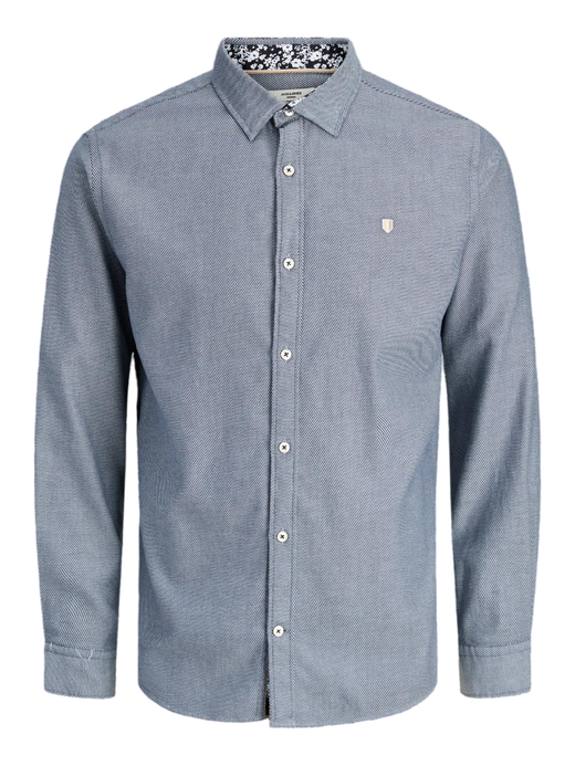 Camisa m/l con coderas contrastadas Jack & Jones Navy Blazer
