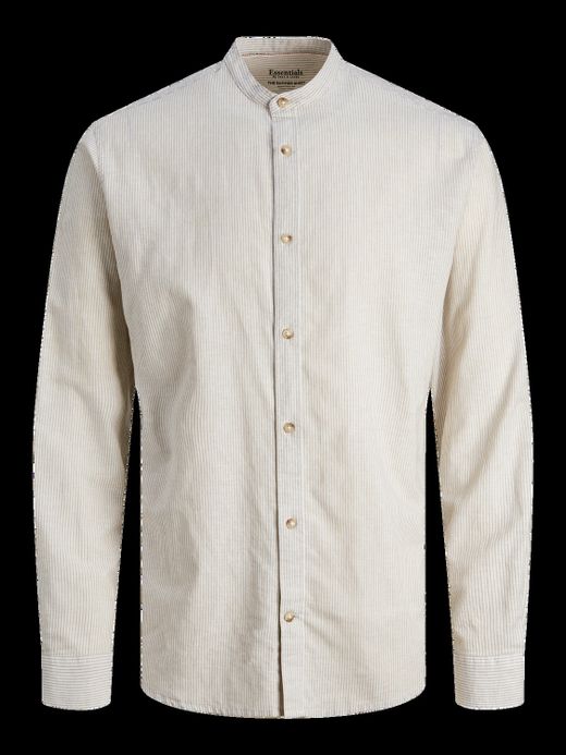 Camisa m/l con cuello mao rayas finas Jack & Jones Crockery