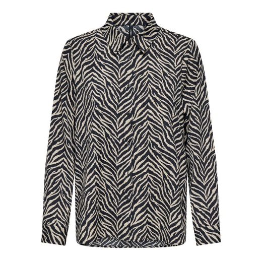 Camisa m/l con estampado animal print Only Black