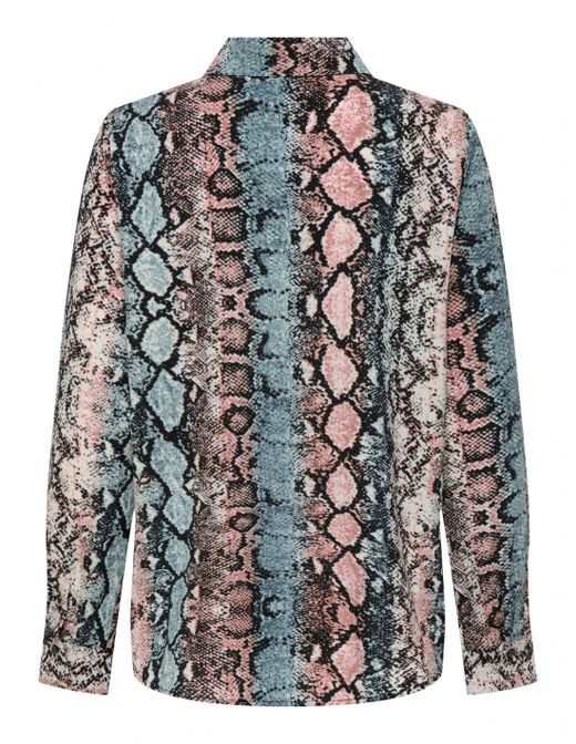Camisa m/l con estampado animal print Only Ombre Blue