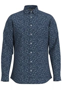 Camisa m/l con estampado floral bicolor Selected Sky Captain