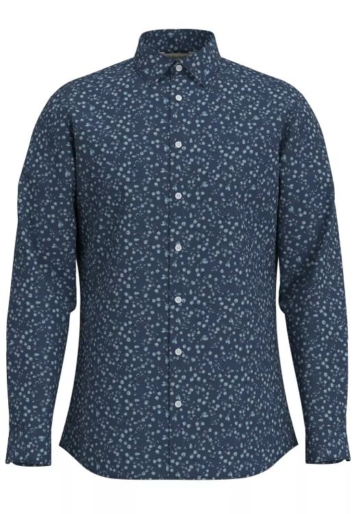 Camisa m/l con estampado floral bicolor Selected Sky Captain