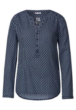 Camisa m/l con estampado geométrico Street One Deep Blue