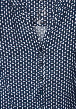 Camisa m/l con estampado geométrico Street One Deep Blue
