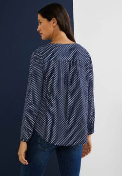 Camisa m/l con estampado geométrico Street One Deep Blue