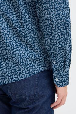 Camisa m/l con estampado hojas Blend Of America Dress Blue