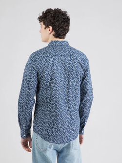 Camisa m/l con estampado hojas Blend Of America Dress Blue