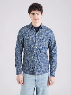 Camisa m/l con estampado hojas Blend Of America Dress Blue
