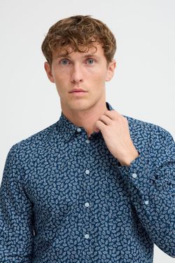 Camisa m/l con estampado hojas Blend Of America Dress Blue