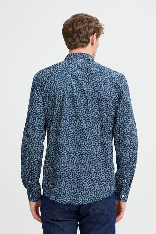 Camisa m/l con estampado hojas Blend Of America Dress Blue