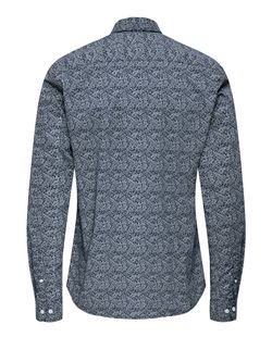 Camisa m/l con estampado monocolor Only & Sons Sky Captain