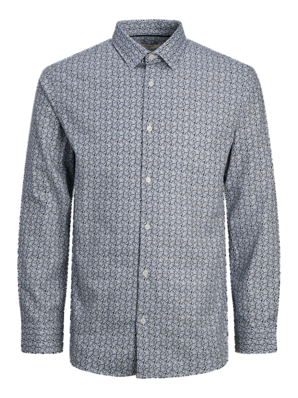 Camisa m/l con micro estampado Jack & Jones Blue 4XL