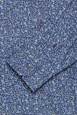Camisa m/l con microestampado floral Blend Of America Dress Blue