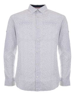 Camisa m/l con micromuestra Jack & Jones Bright White