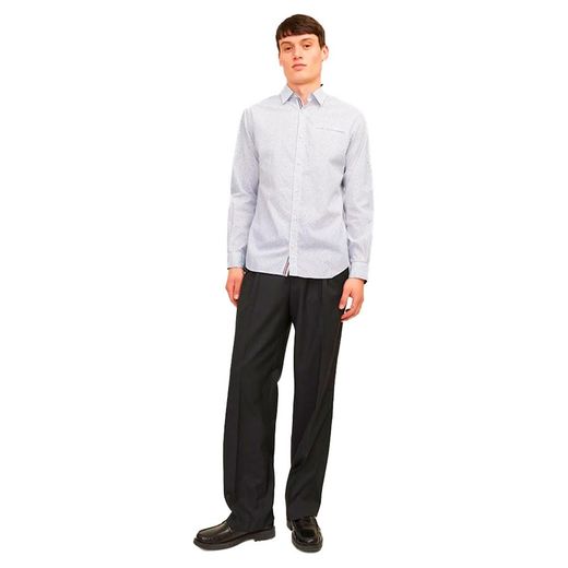 Camisa m/l con micromuestra Jack & Jones Bright White