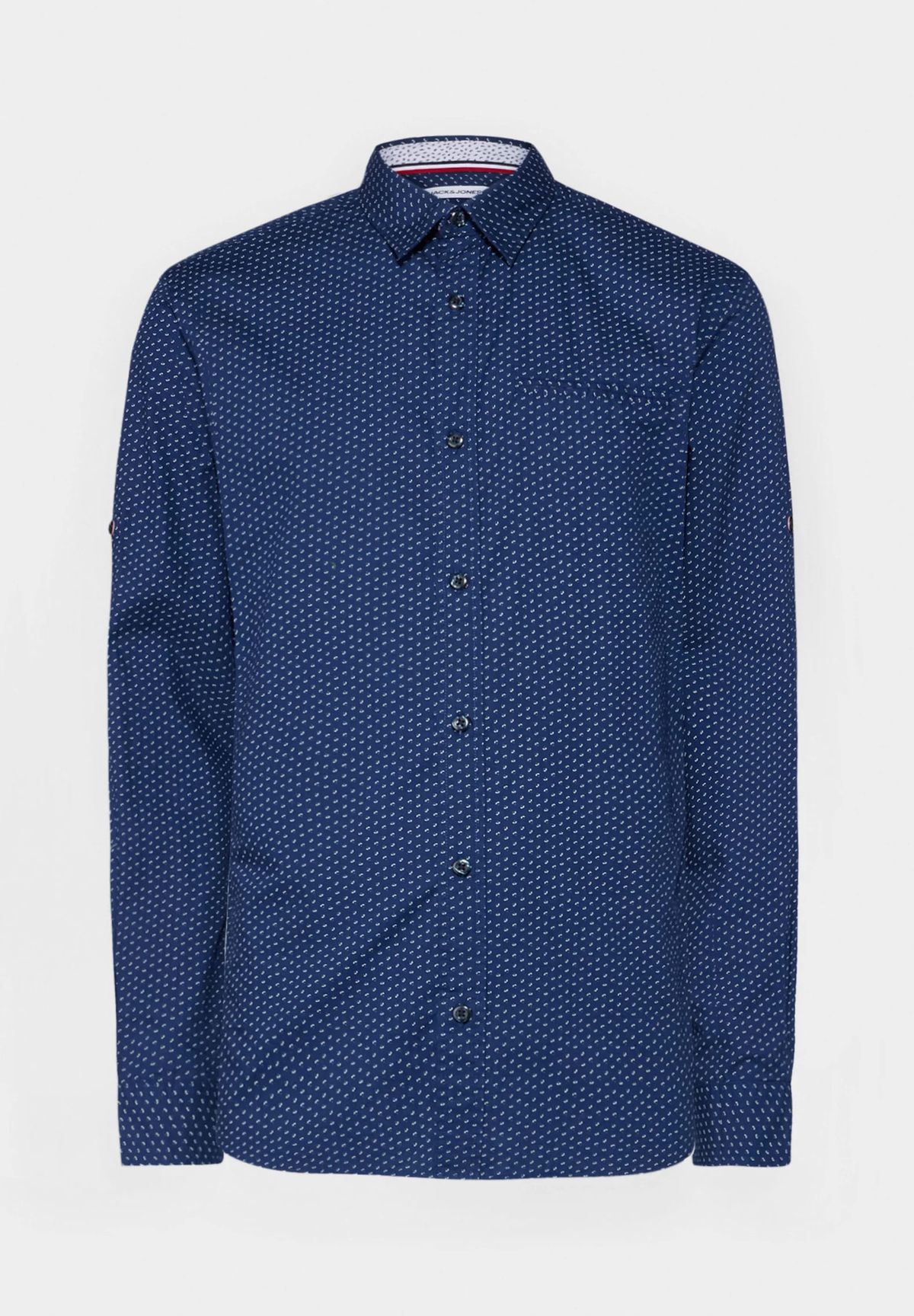 Camisa m/l con micromuestra Jack & Jones Medium Blue